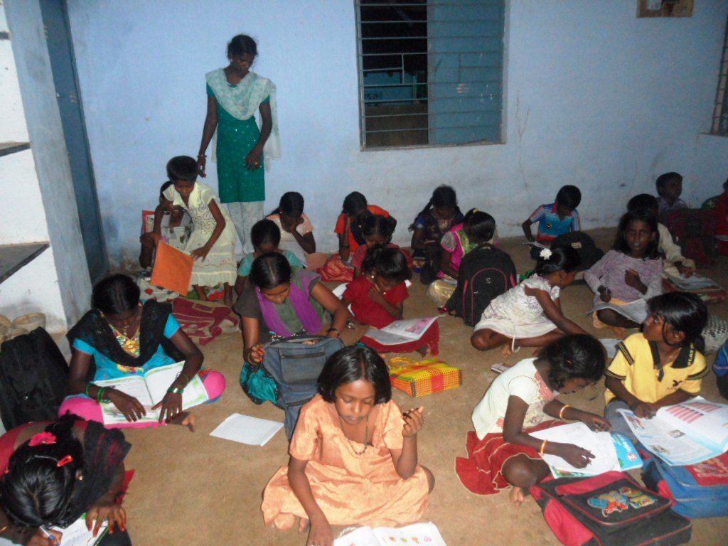 Children studying