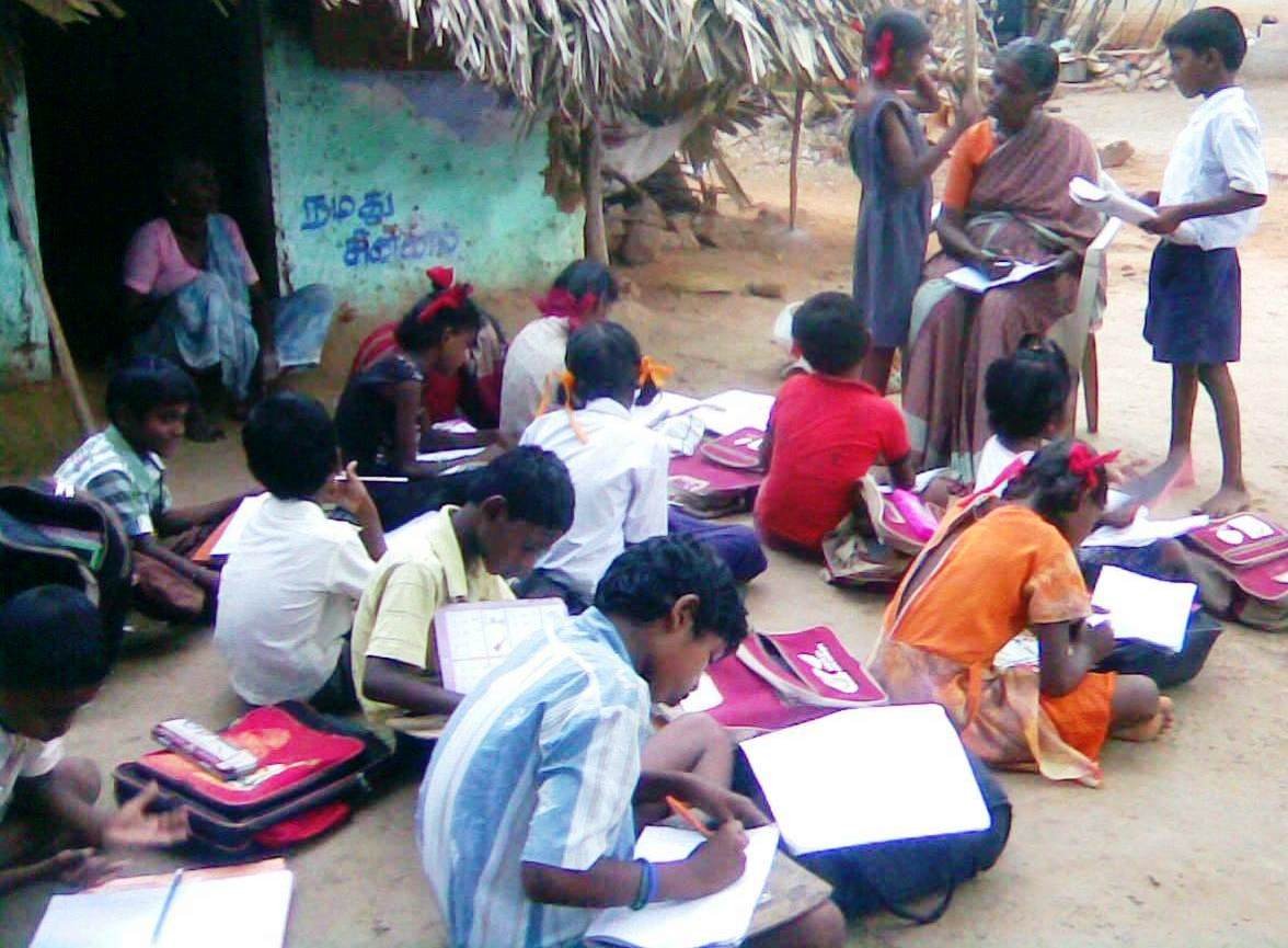 Children studying
