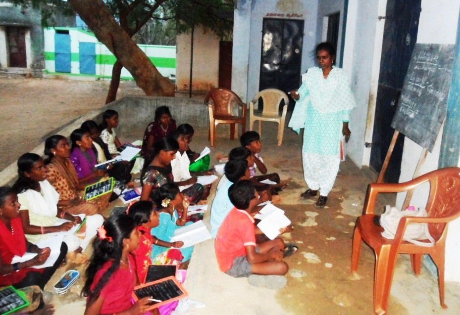Children studying