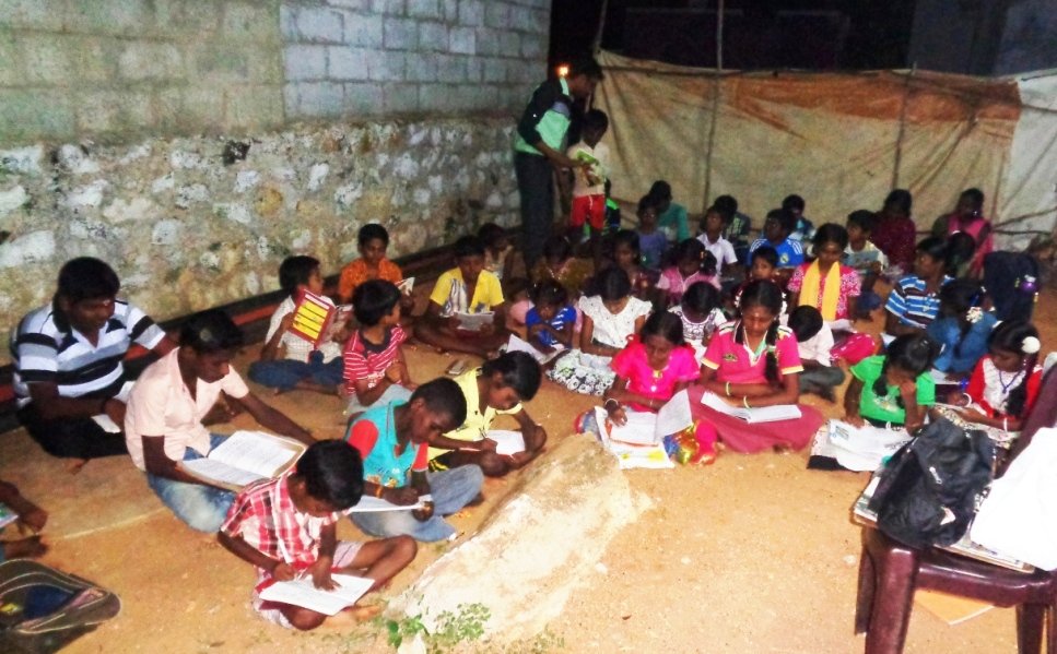 Children studying